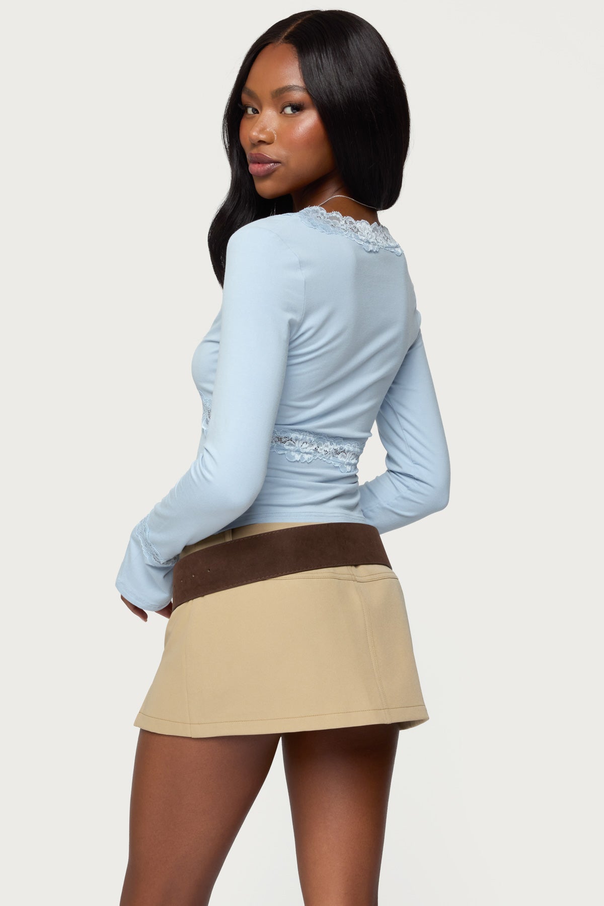 Mathilda Lacey Bell Sleeve Top - Image 5