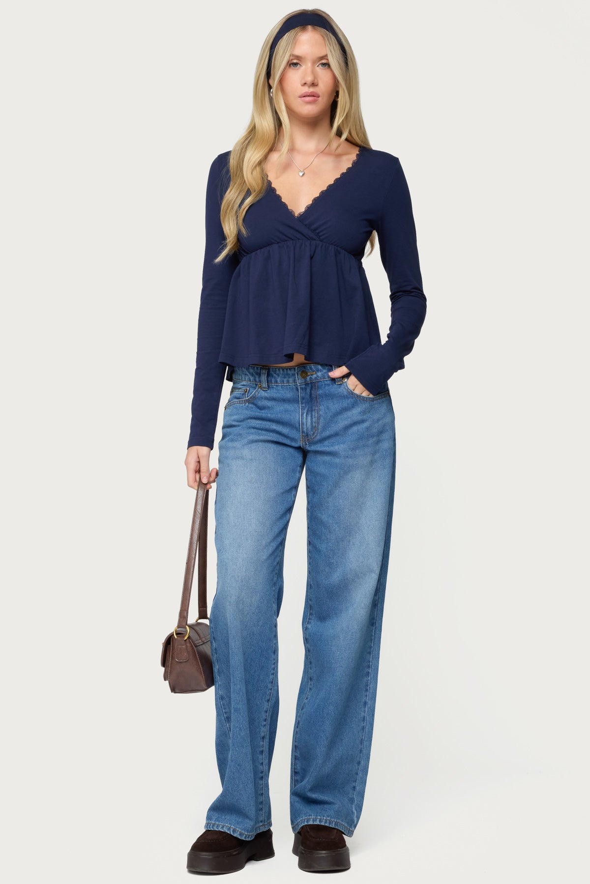 Kenzie Long Sleeve Babydoll Top - Image 2