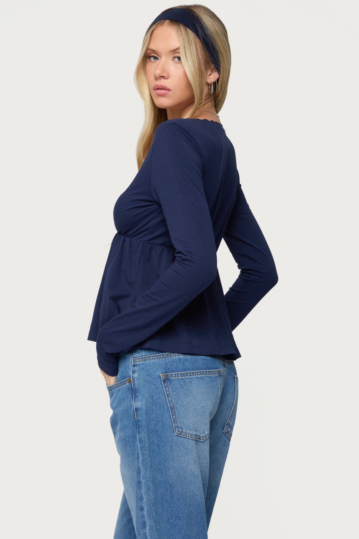 Kenzie Long Sleeve Babydoll Top - Image 4