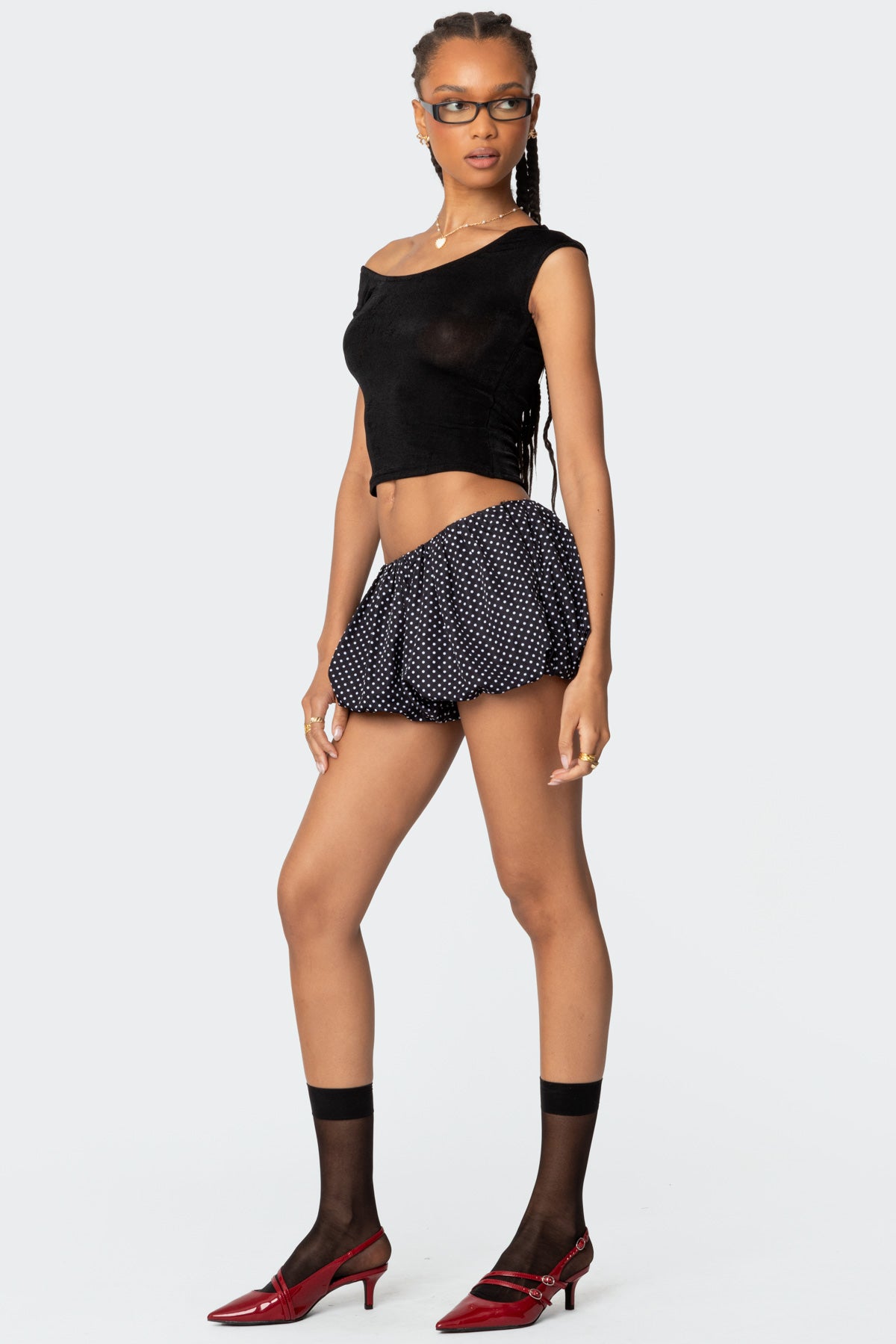 Liz Polka Dot Bubble Shorts - Image 4