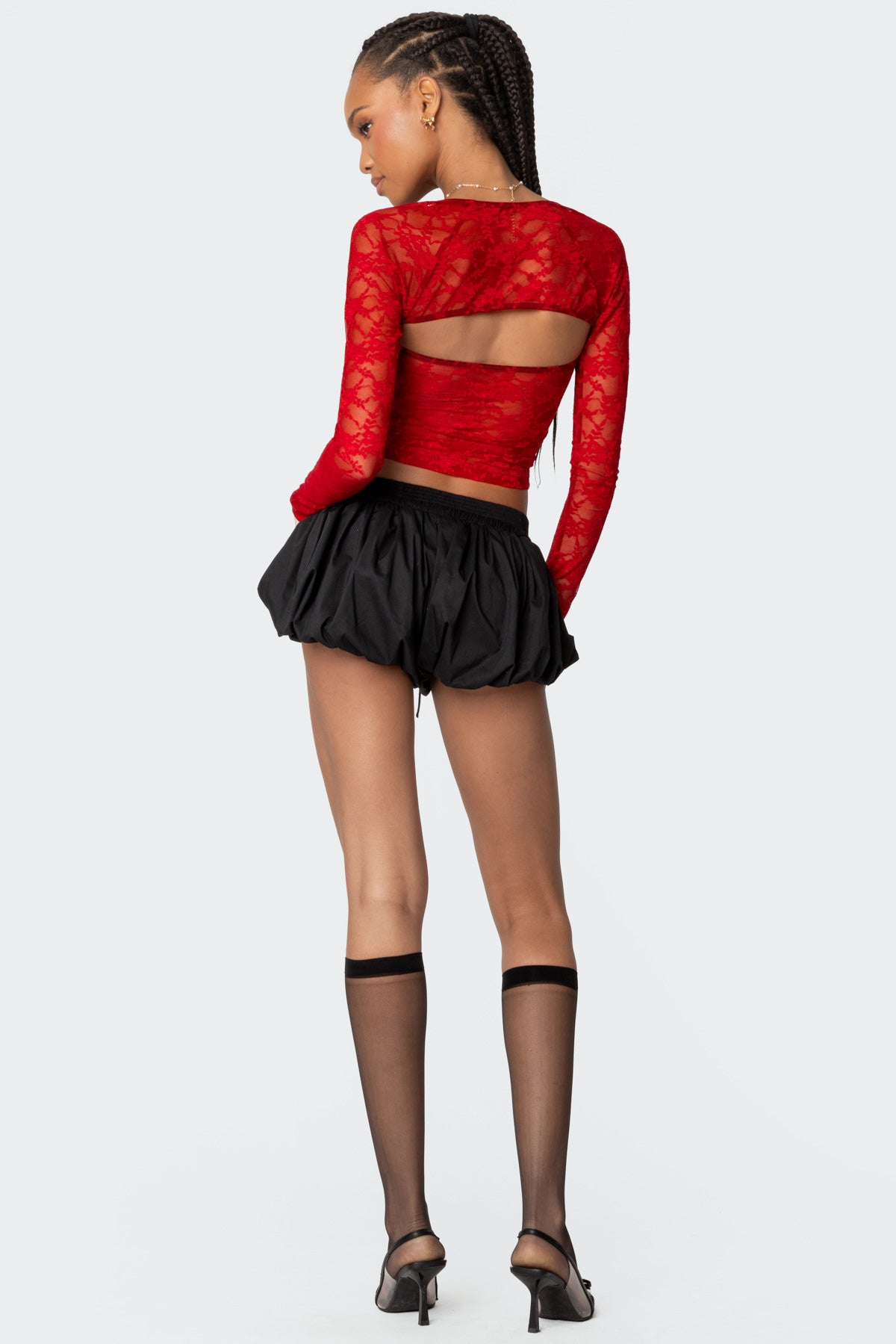 Addison Sheer Lace Two Piece Top - Image 2