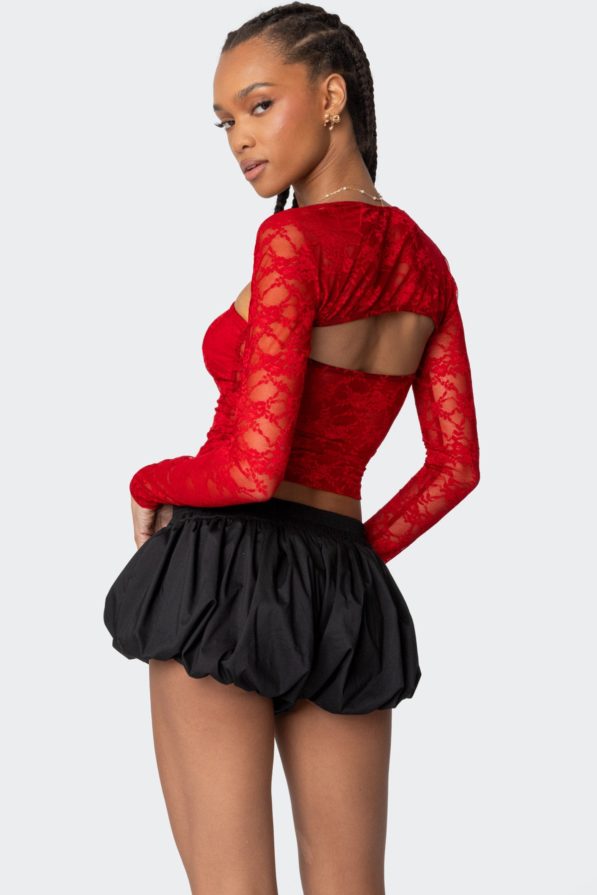 Addison Sheer Lace Two Piece Top - Image 3