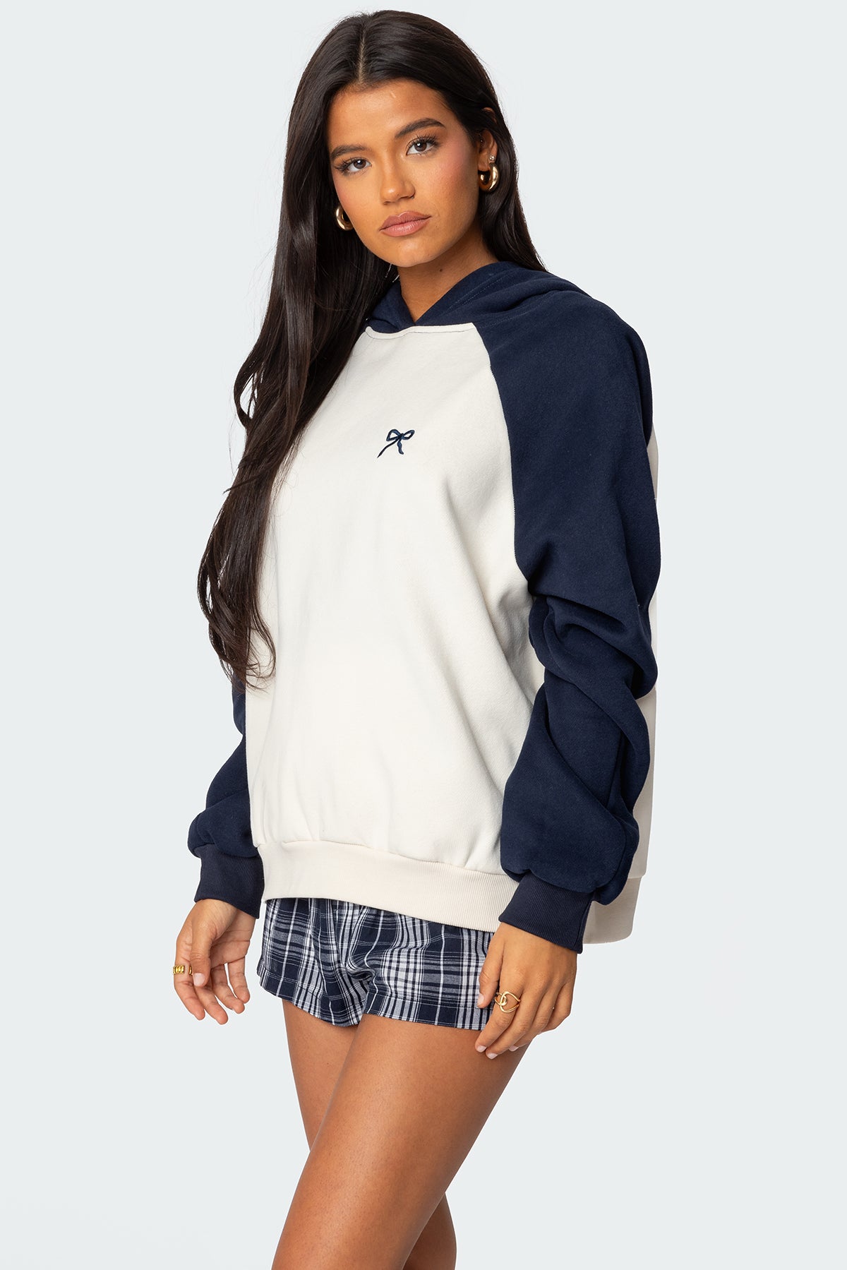 Raglan Bow Oversized Hoodie - Image 3