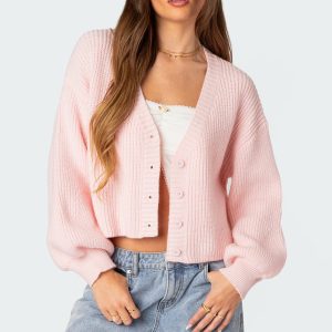 Sabrina Chunky Knit Cropped Cardigan