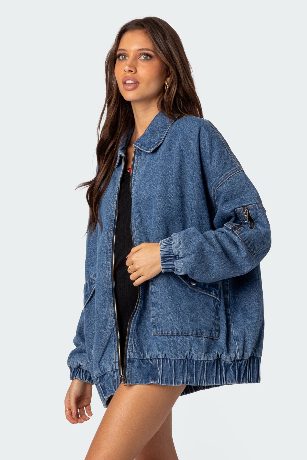 Sophie Oversized Washed Denim Coat - Image 3