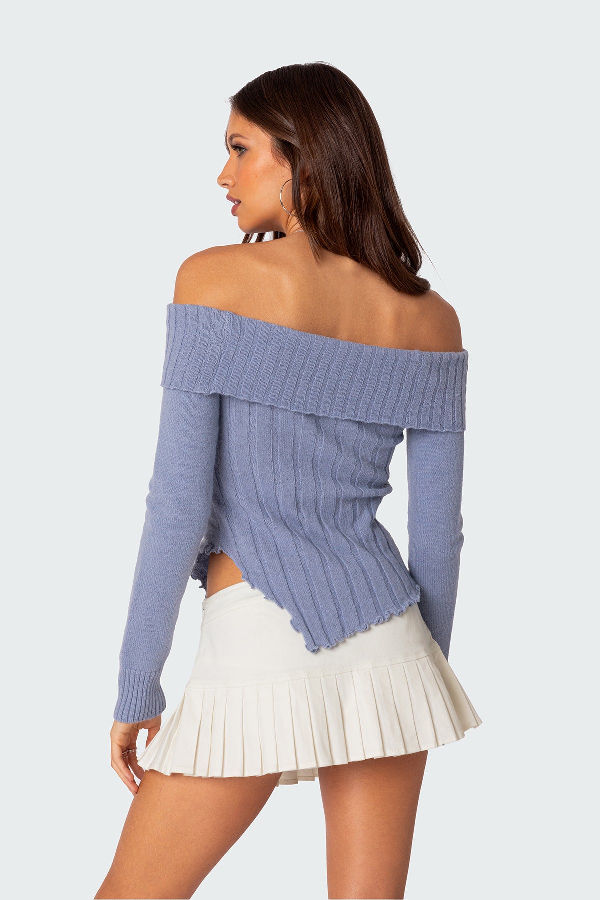 Sonya Fold Over Knit Top - Image 4