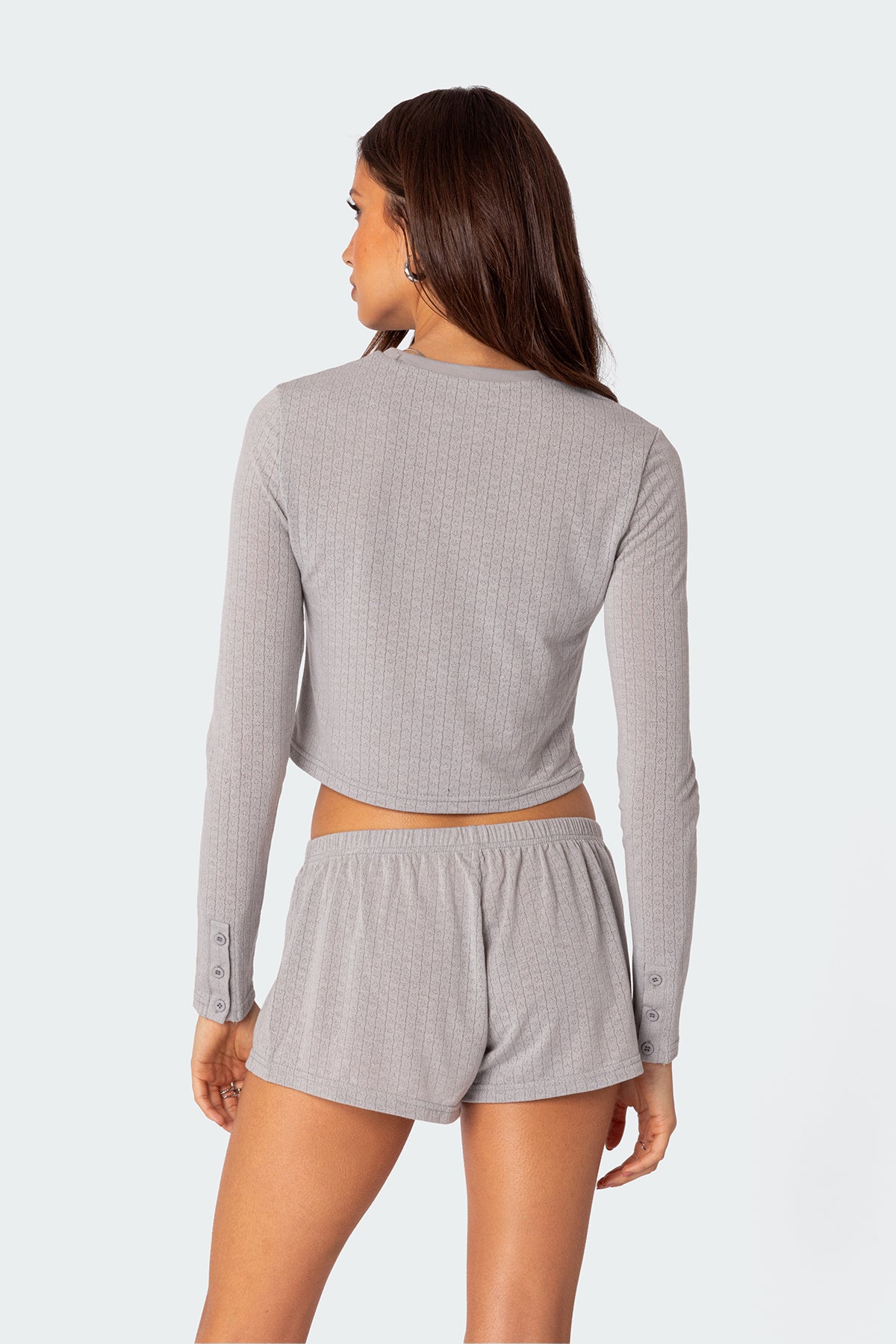 Homey Pointelle Long Sleeve T Shirt - Image 4