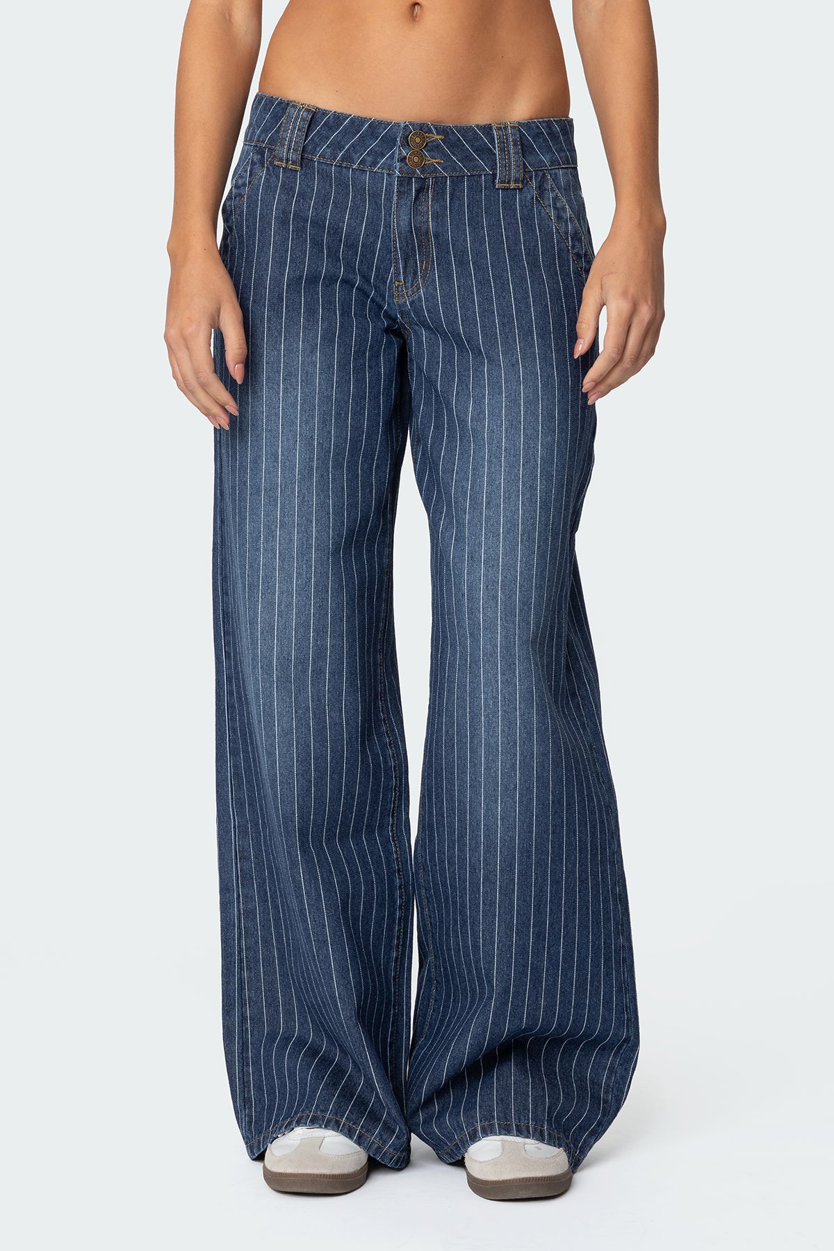 Cory Striped Low Rise Jeans - Image 2