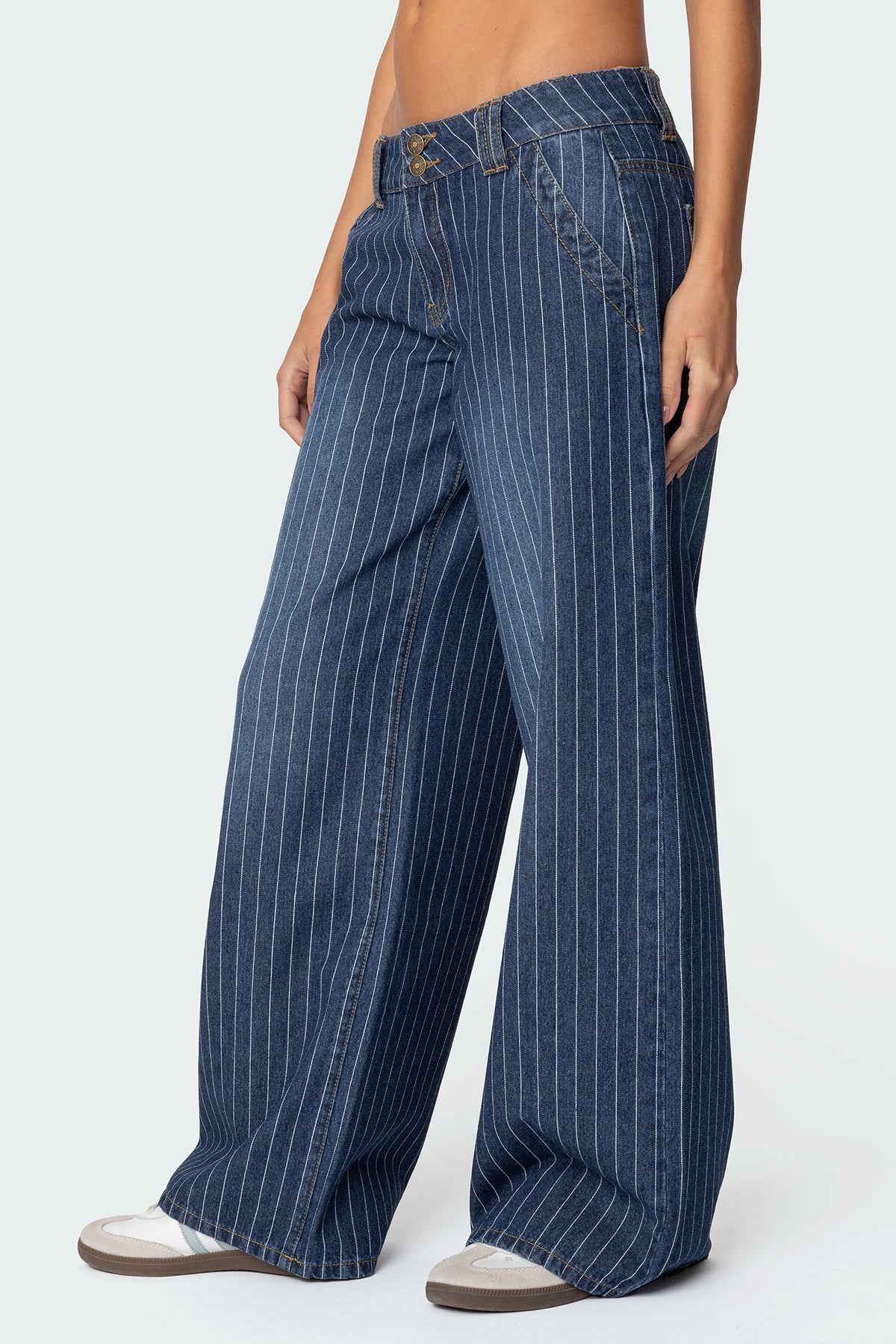 Cory Striped Low Rise Jeans - Image 4