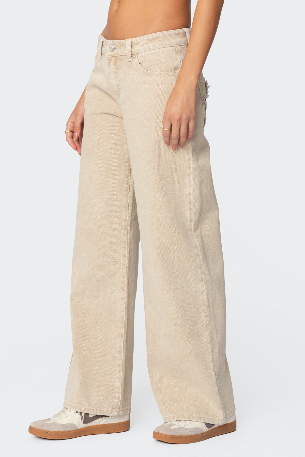 Leopard Star Low Rise Washed Jeans - Image 3