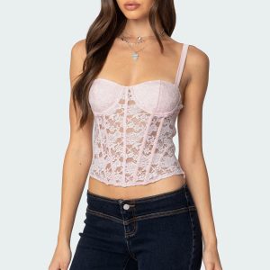 Drew Sheer Lace Cupped Corset