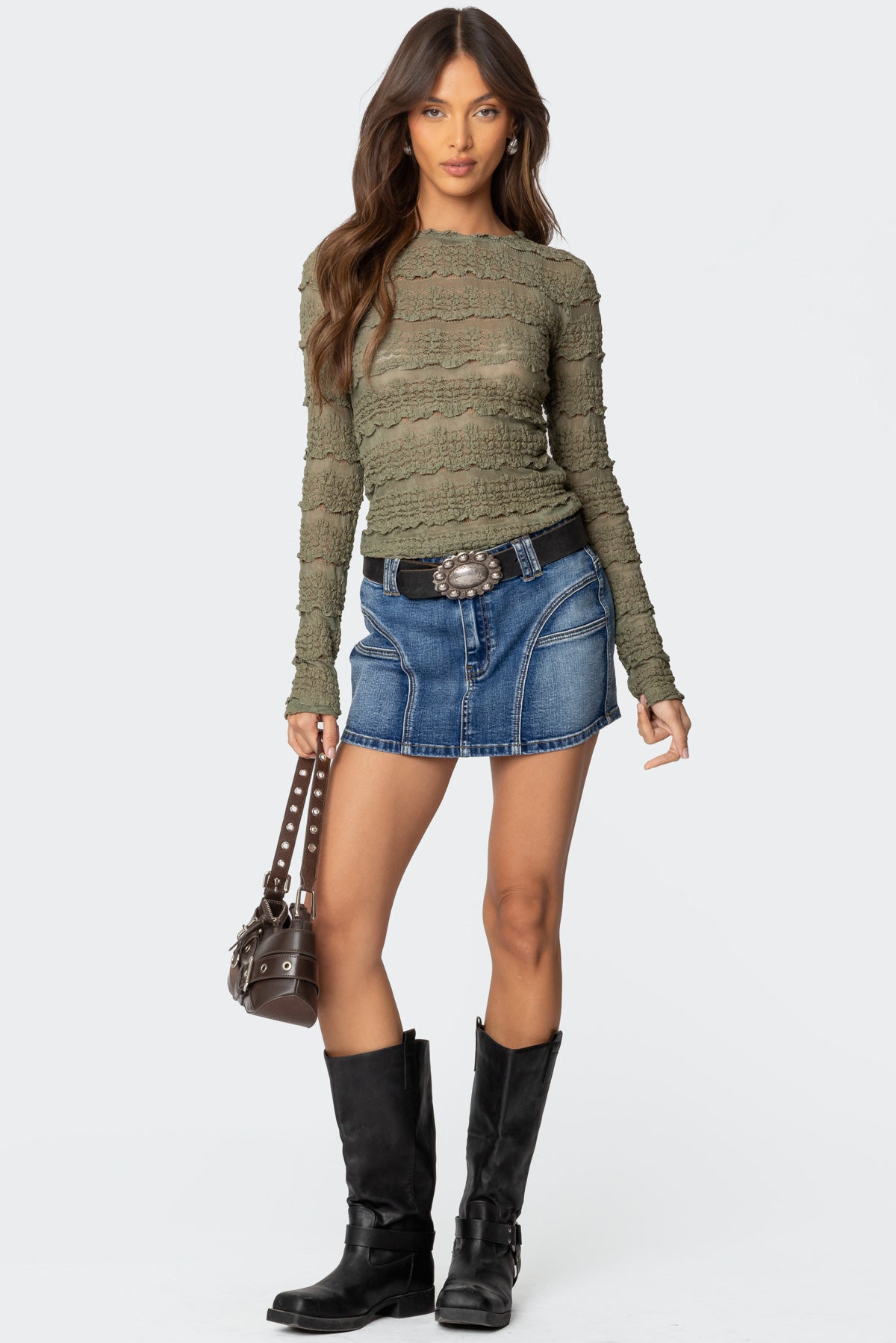 Daisey Textured Sheer Lace Top - Image 3