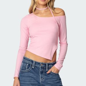 Asymmetric Two Piece Choker Top
