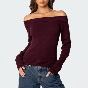 Elona Off Shoulder Knit Top