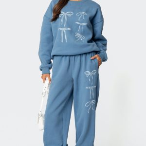 Bow Bliss Oversized Sweatpants