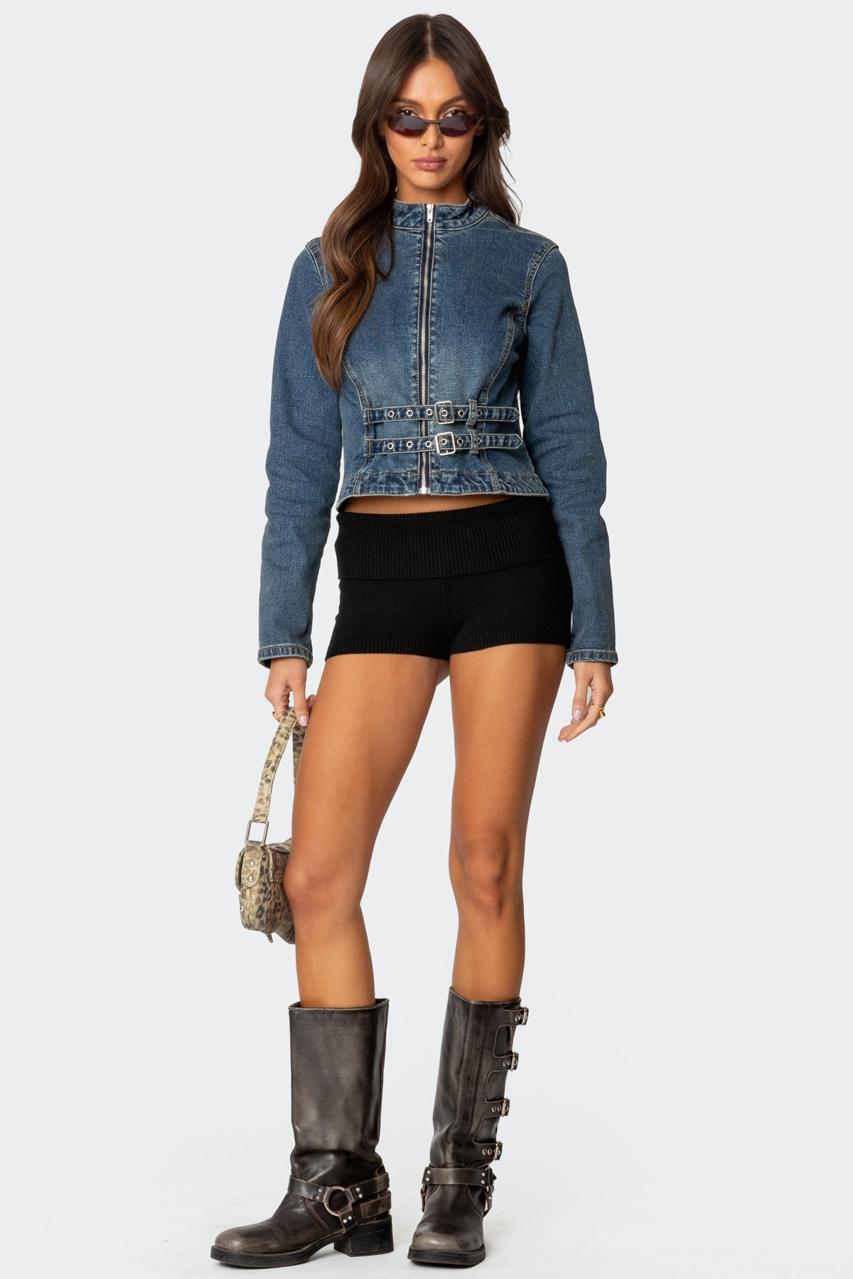Double Buckle Denim Jacket - Image 2