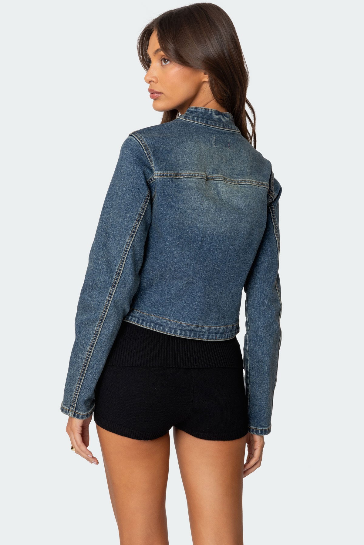 Double Buckle Denim Jacket - Image 4
