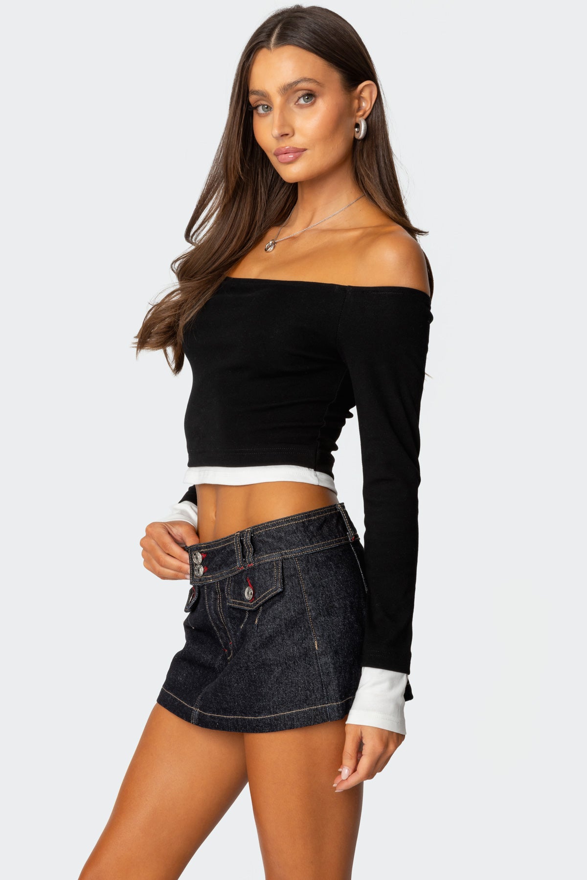 Jovi Layered Off Shoulder Top - Image 3