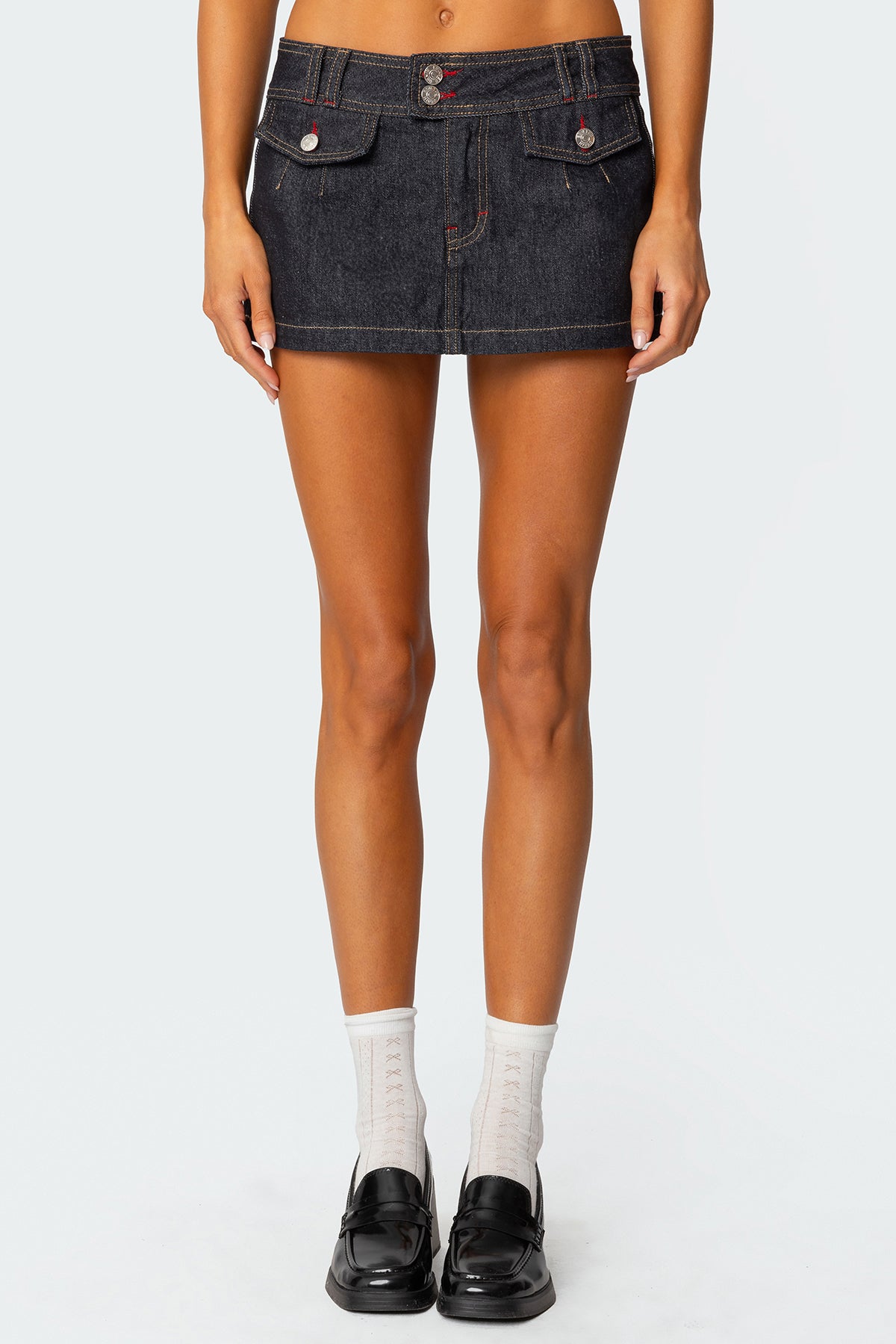 Rae Denim Mini Skort - Image 2
