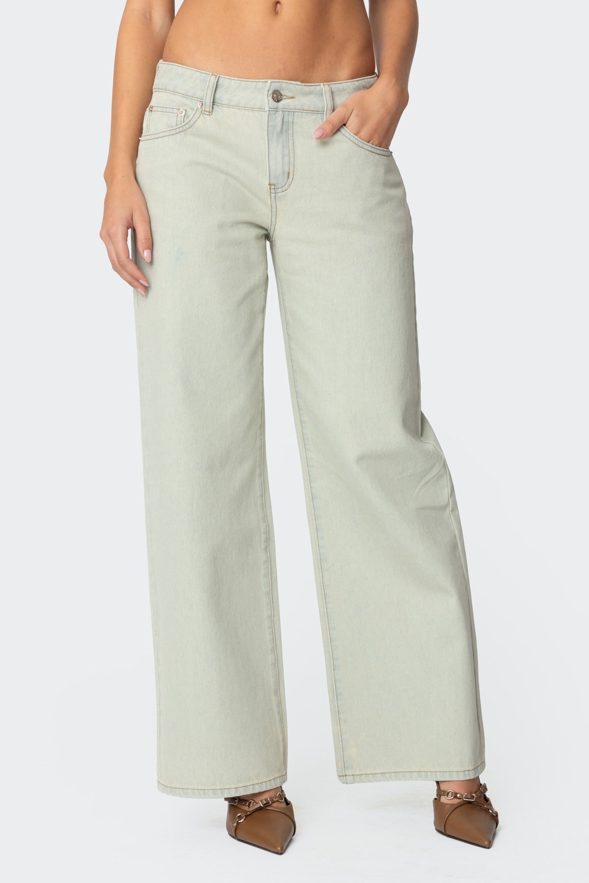 Raelynn Washed Low Rise Jeans - Image 2