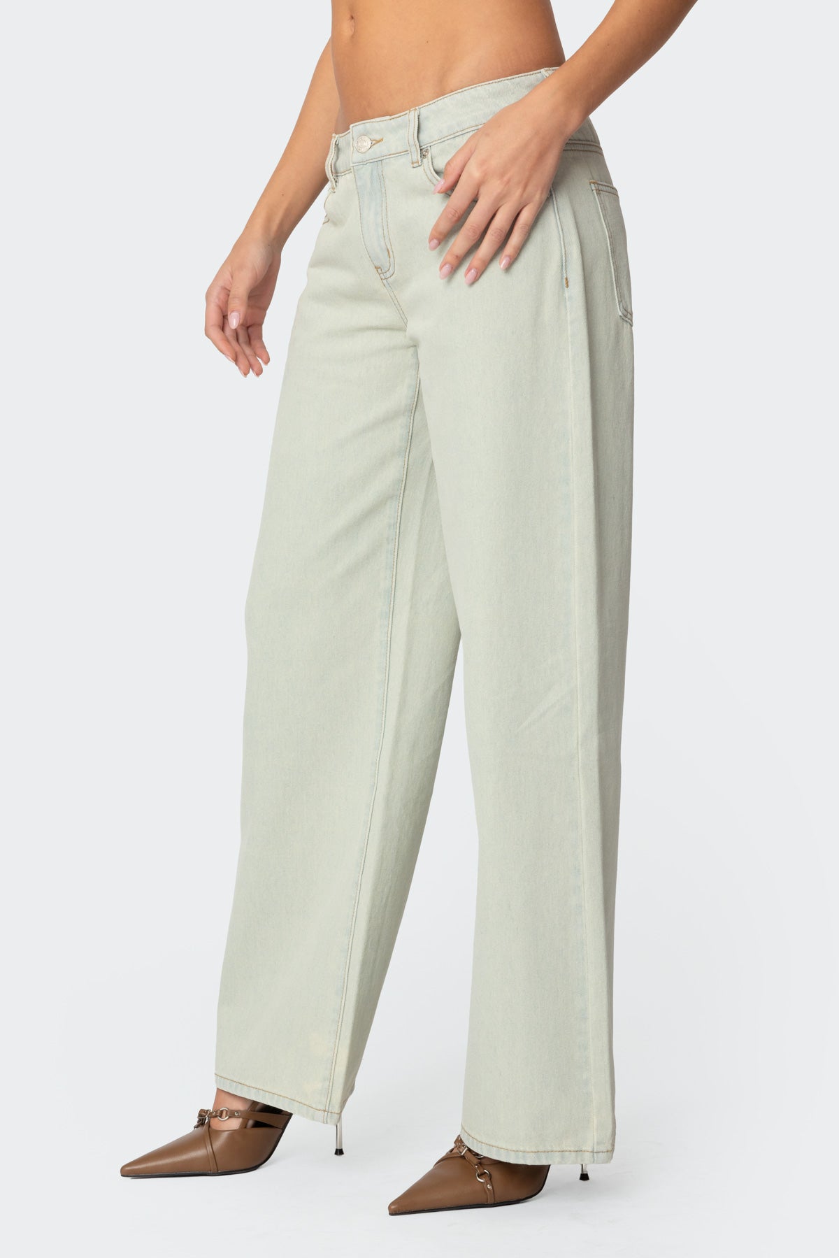 Raelynn Washed Low Rise Jeans - Image 4