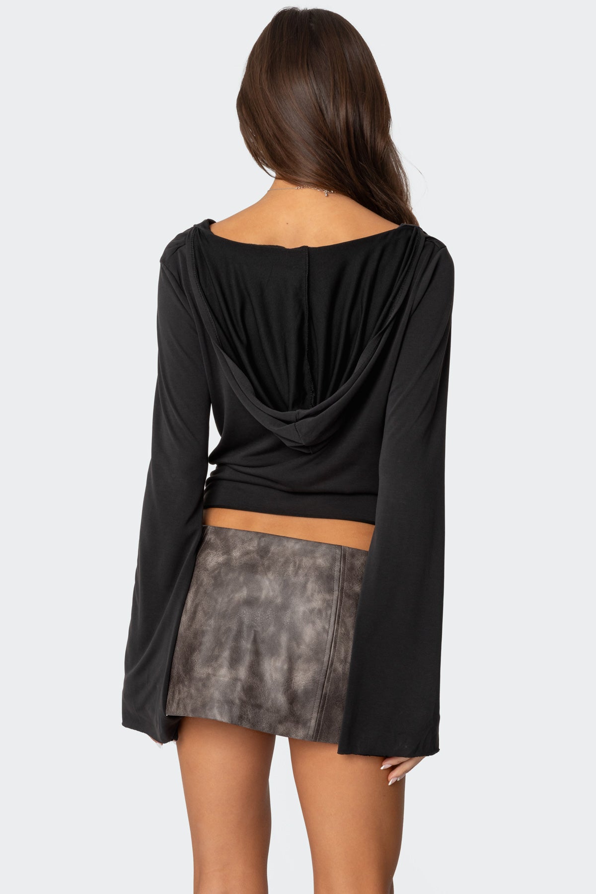 Nira Hooded Cowl Neck Top - Image 4