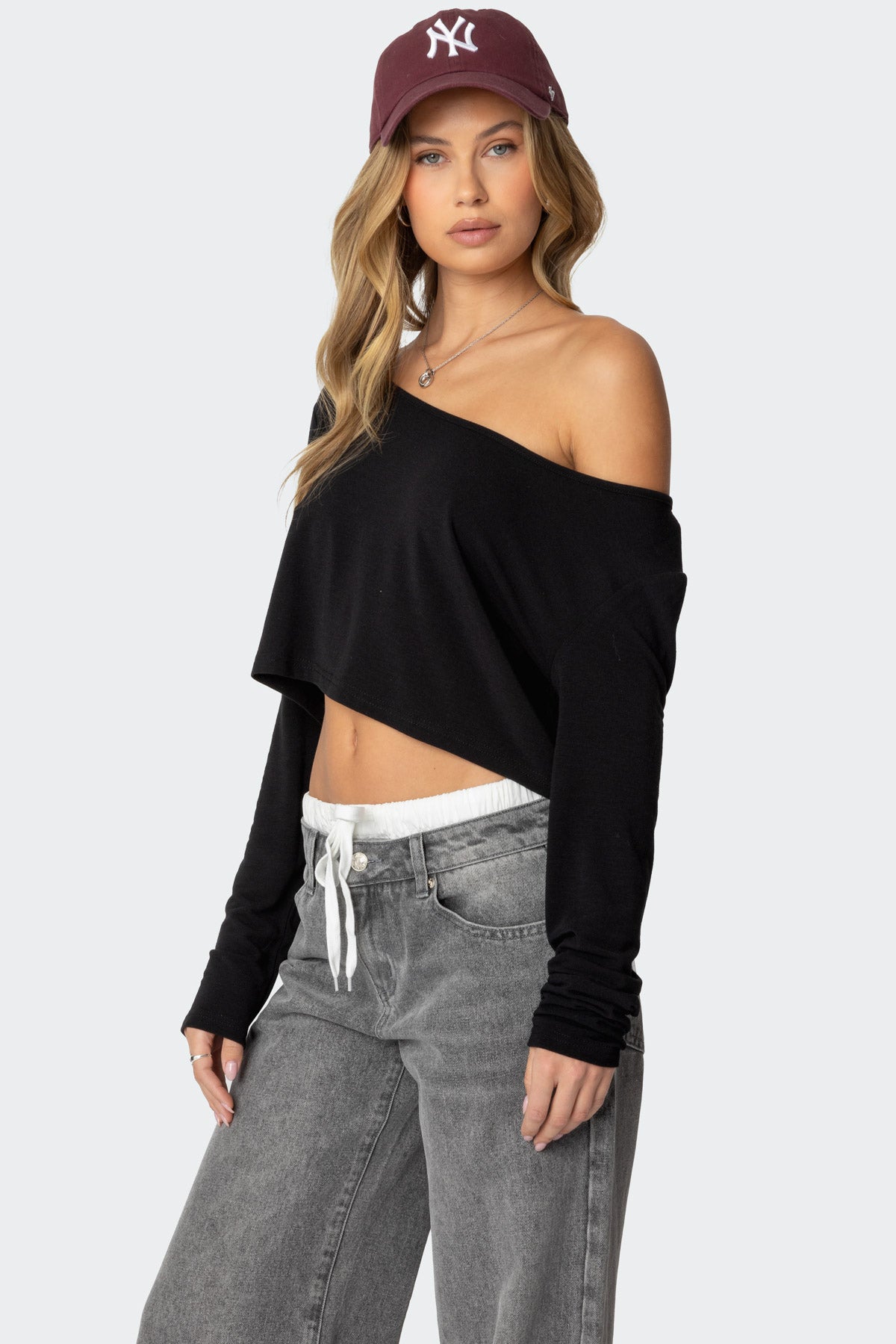 Cropped Off Shoulder Top - Image 4