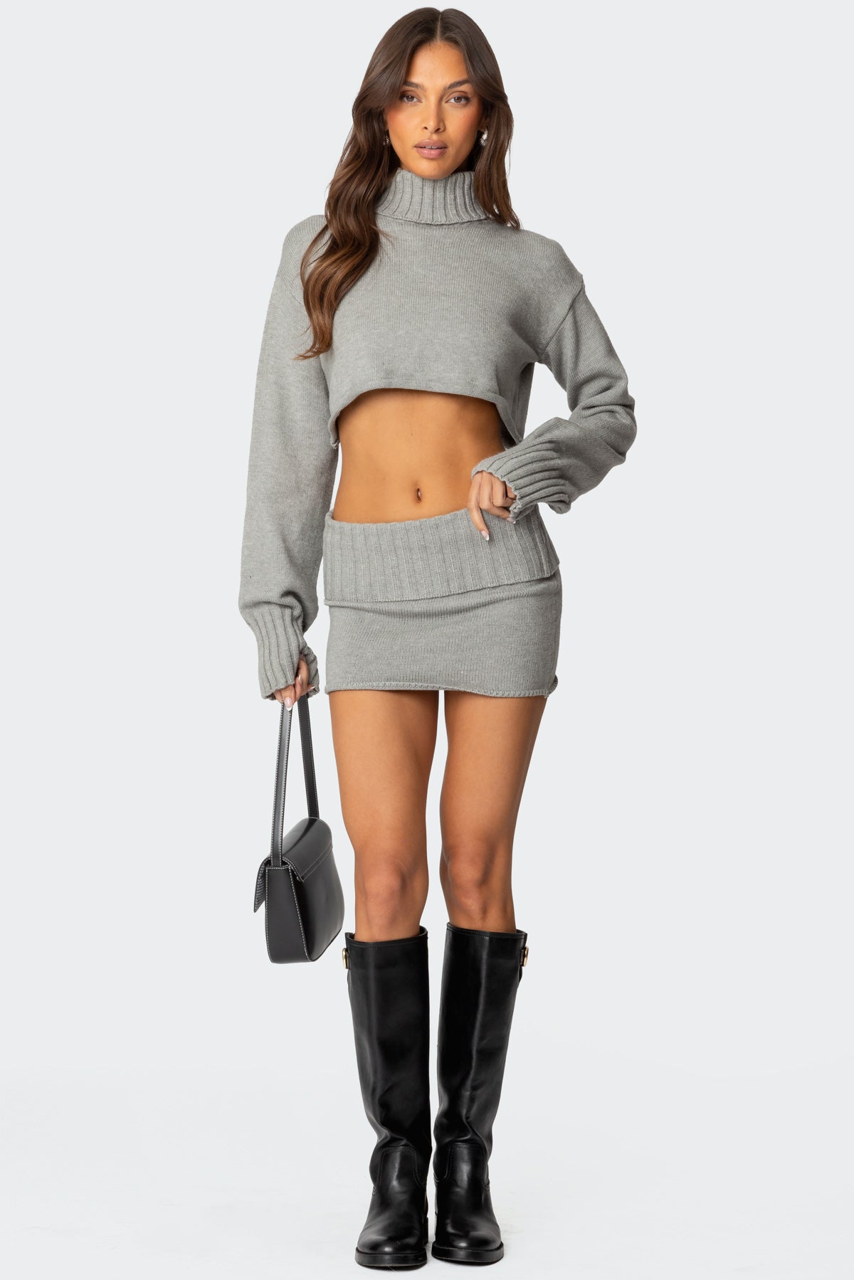 Gino Cropped Turtle Neck Sweater - Image 2