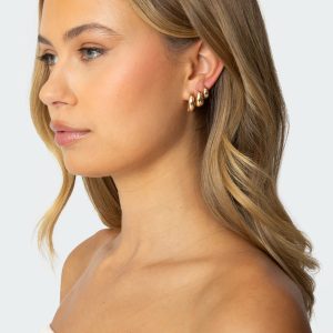 Chunky Hoop Earring Set