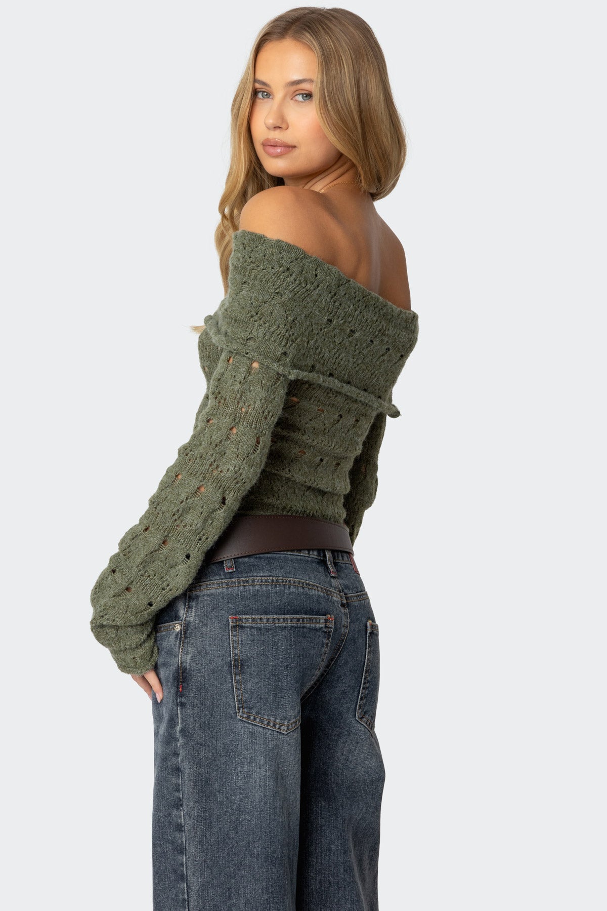 Kenna Fold Over Knit Top - Image 5