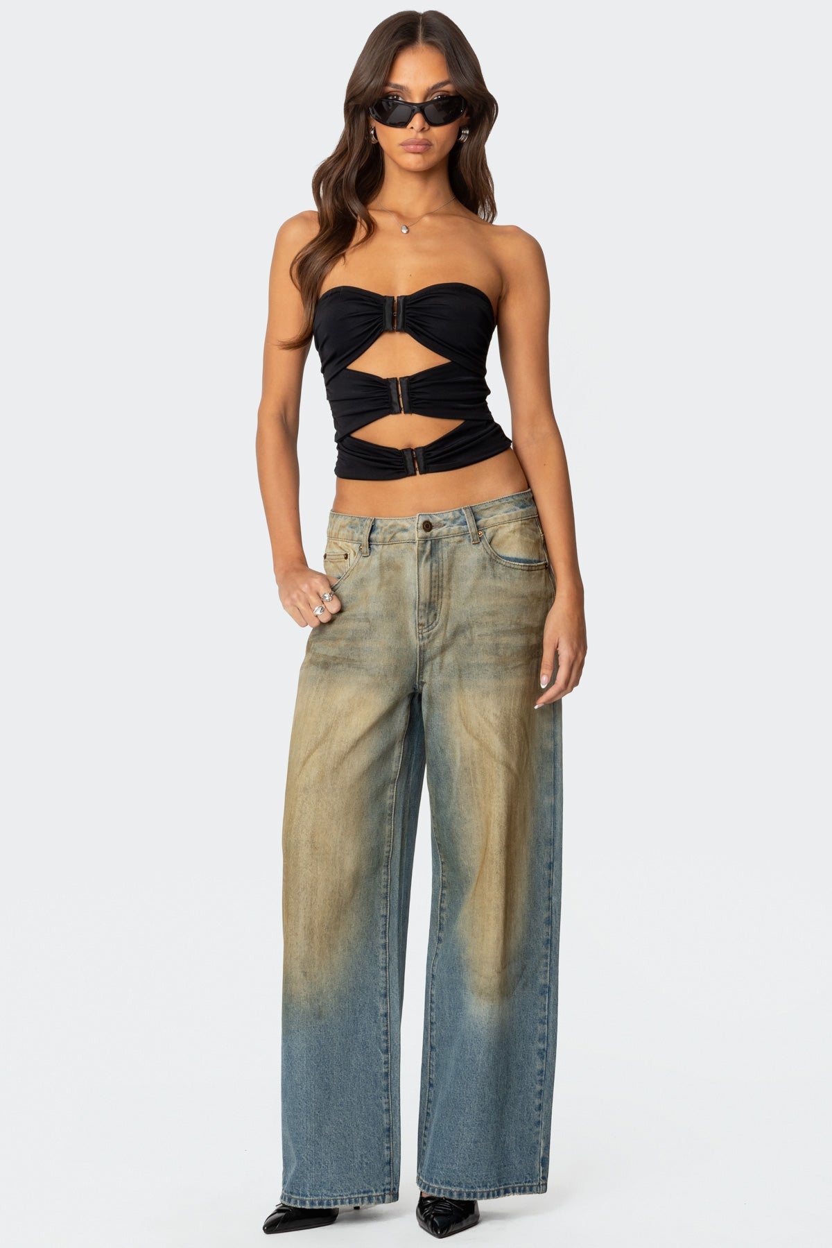 Ariella Cut Out Strapless Top - Image 2