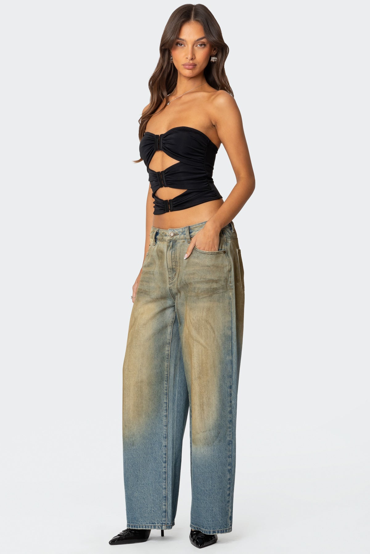 Ariella Cut Out Strapless Top - Image 4