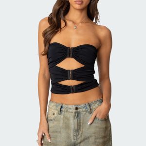 Ariella Cut Out Strapless Top