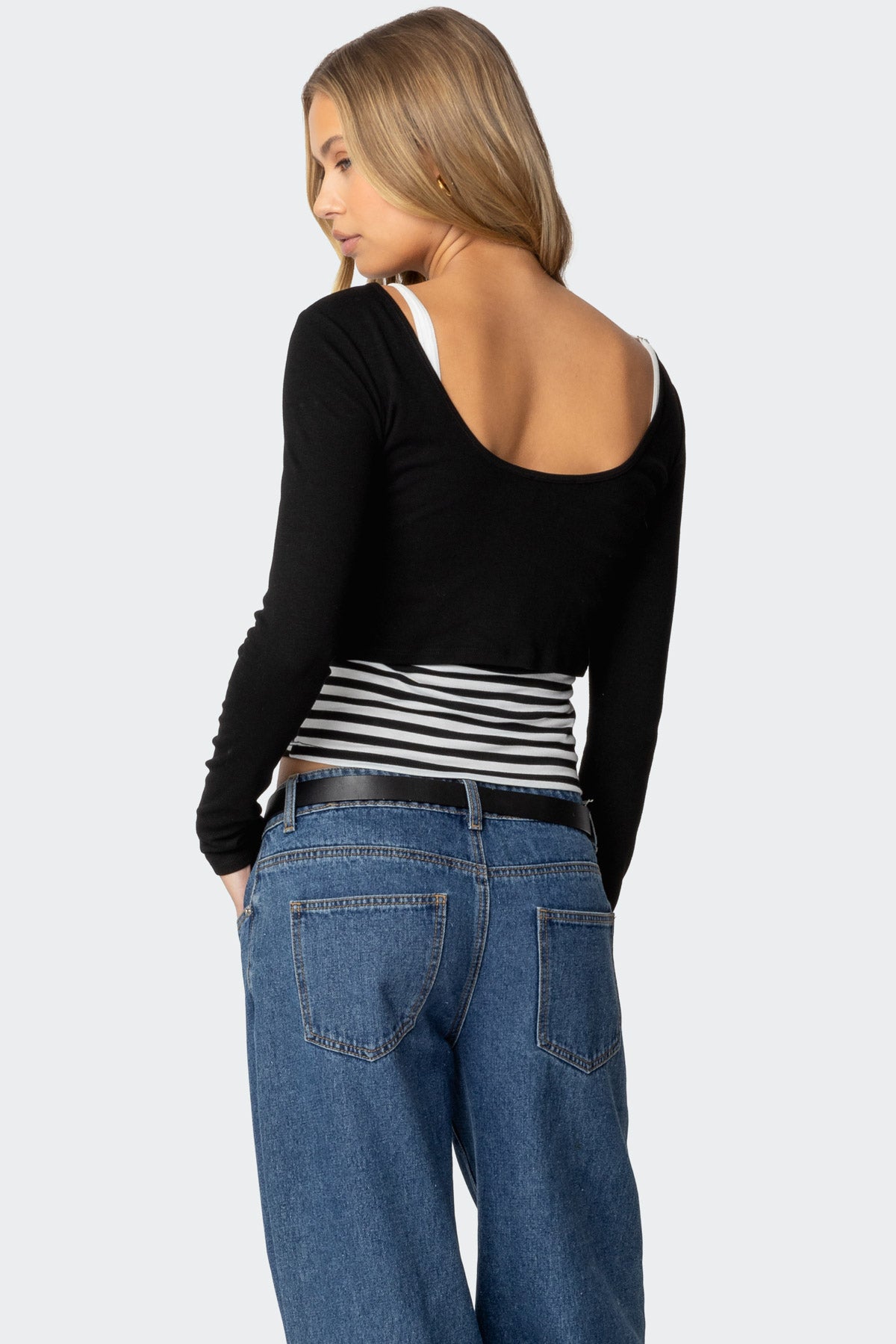 Shania Layered Striped Top - Image 3