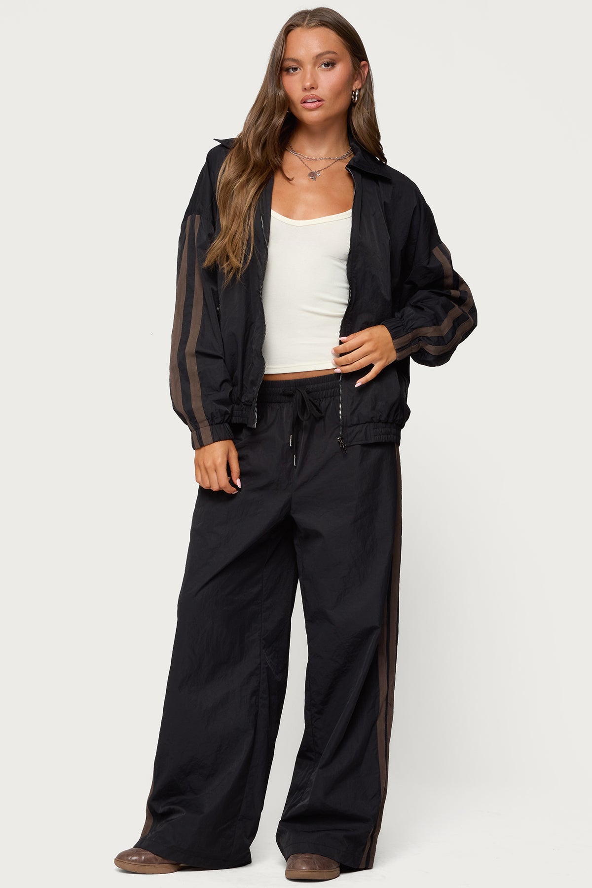 Kieran Stripey Nylon Track Pants - Image 3