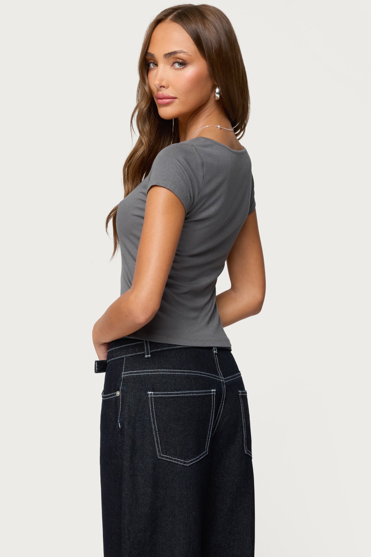 Ettalie Scoop Neck T Shirt - Image 4