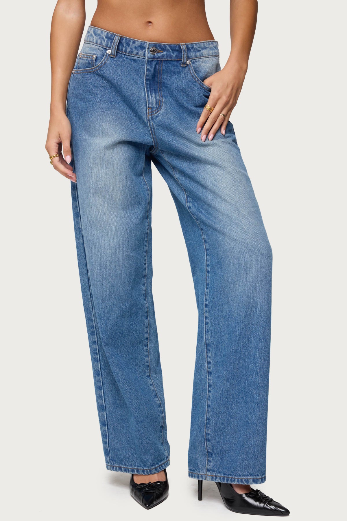 Rorie Mid Rise Straight Leg Jeans - Image 2