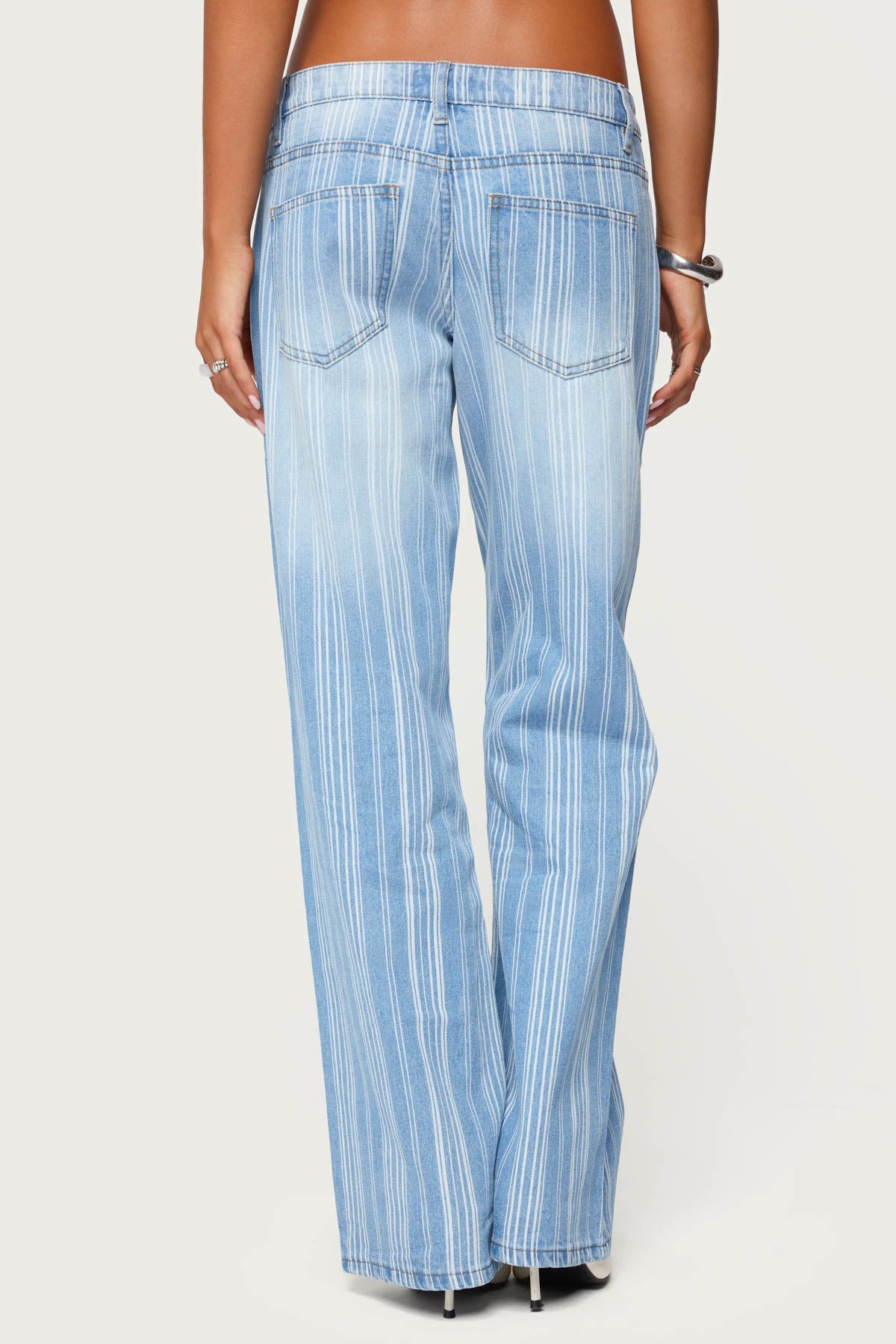 Tera Striped Low Rise Jeans - Image 5