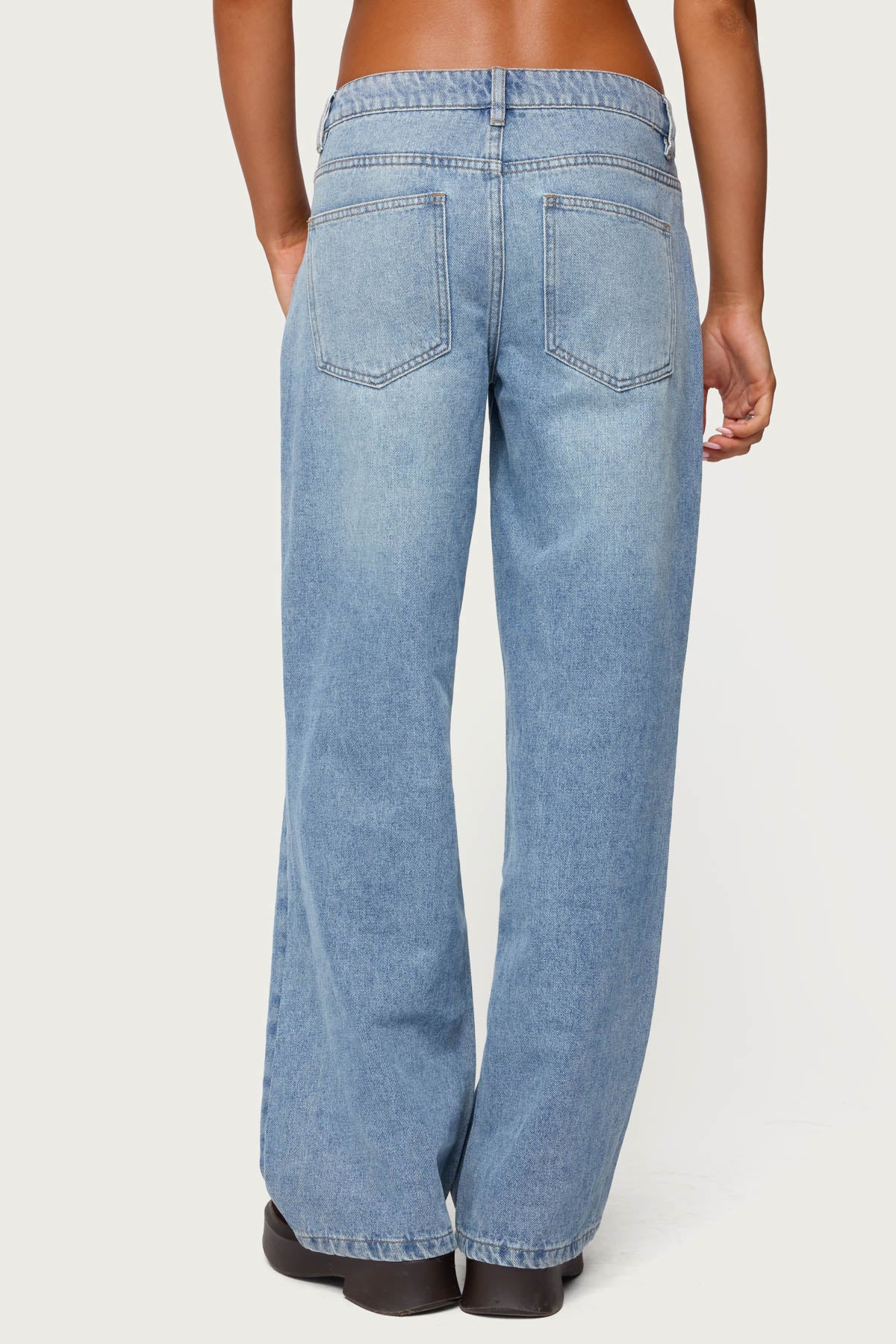 Dutton Distressed Low Rise Jeans - Image 5