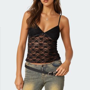 Eira Sheer Lace Tank Top