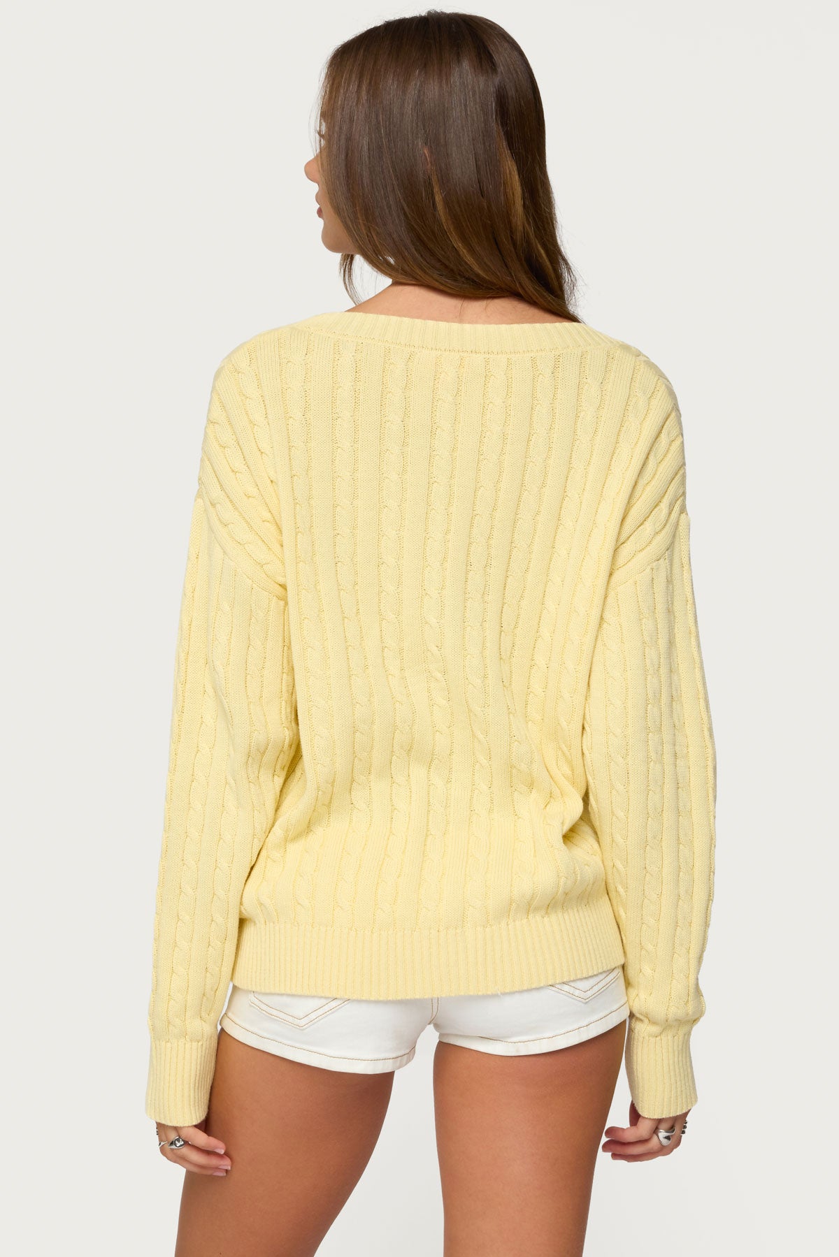 Francine Oversized V Neck Cardigan - Image 5