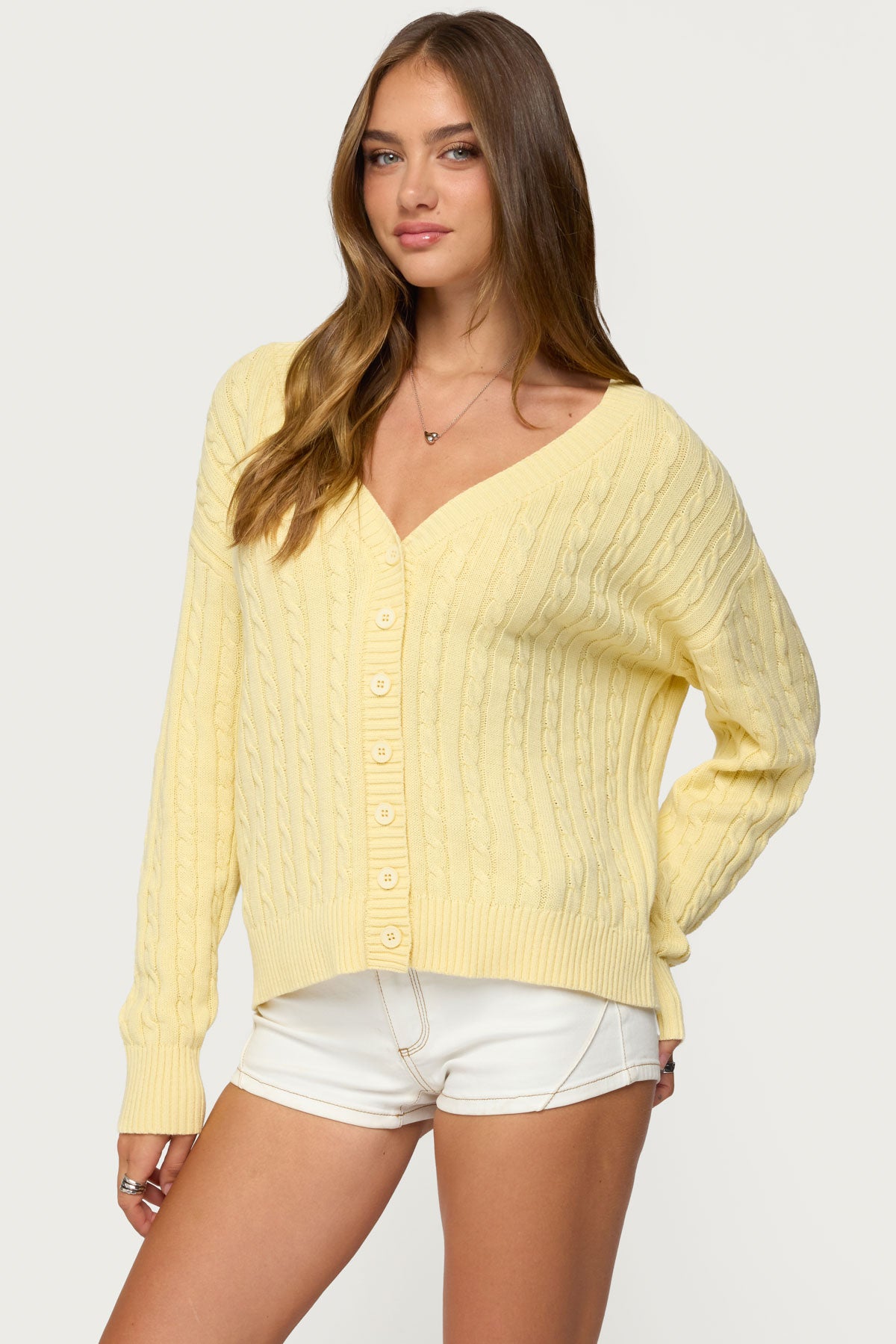 Francine Oversized V Neck Cardigan - Image 4