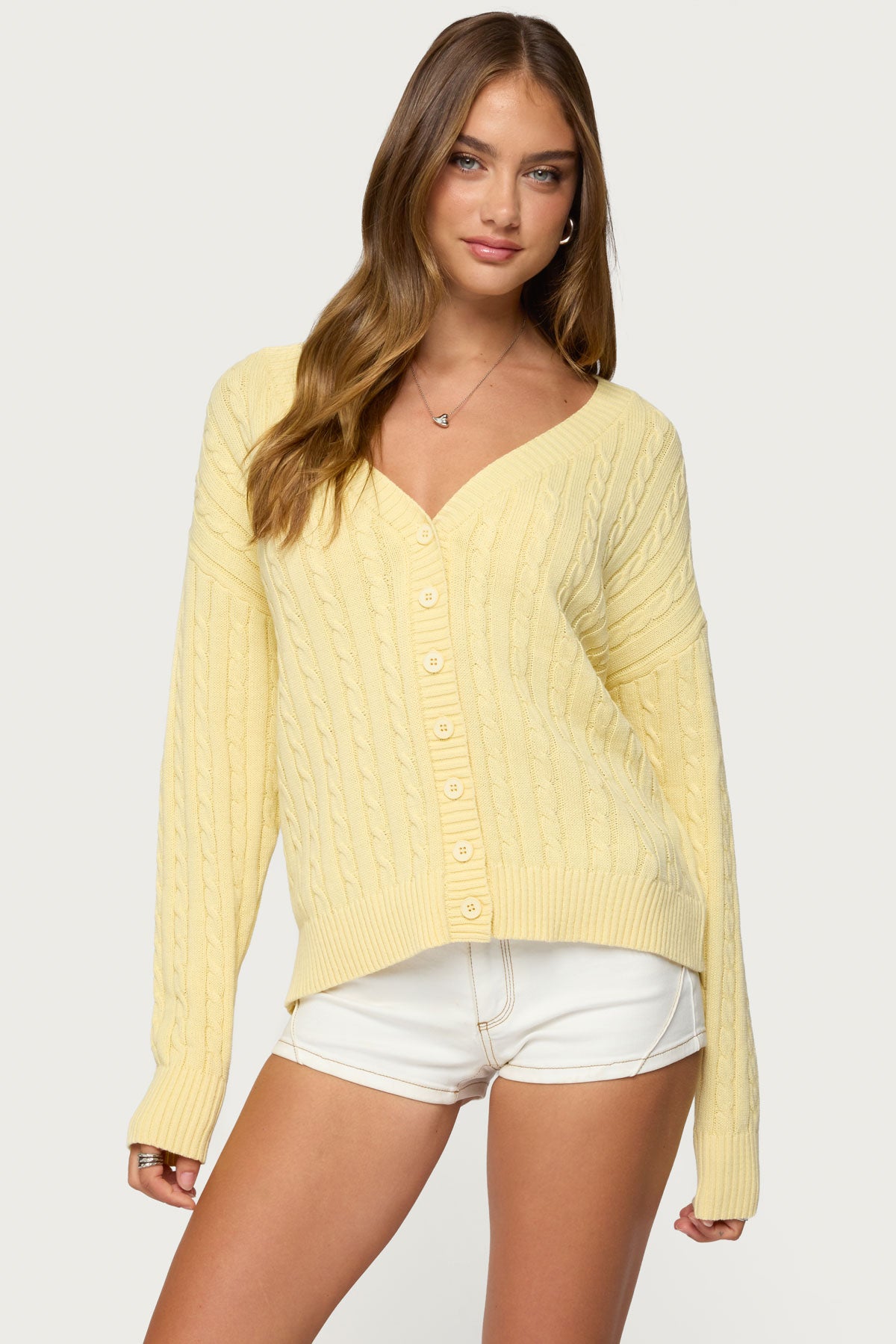 Francine Oversized V Neck Cardigan - Image 2