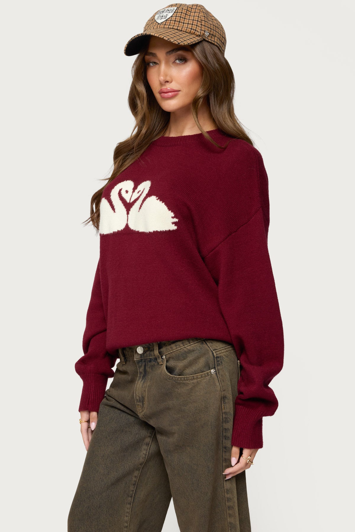 Swan Oversized Knit Sweater - Image 3