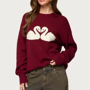 Swan Oversized Knit Sweater