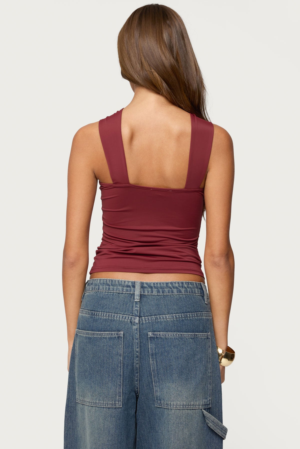 Cielle Wide Strap Gathered Top - Image 5