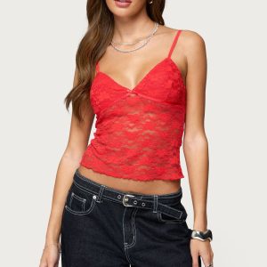 Eira Sheer Lace Tank Top