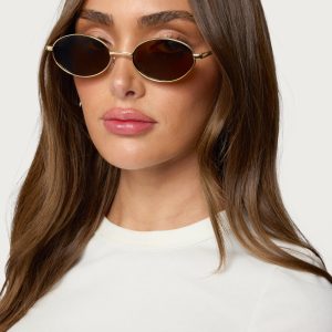 Naomie Oval Metal Sunglasses