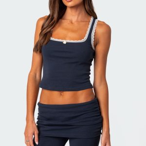 Kadence Lace Trim Tank Top