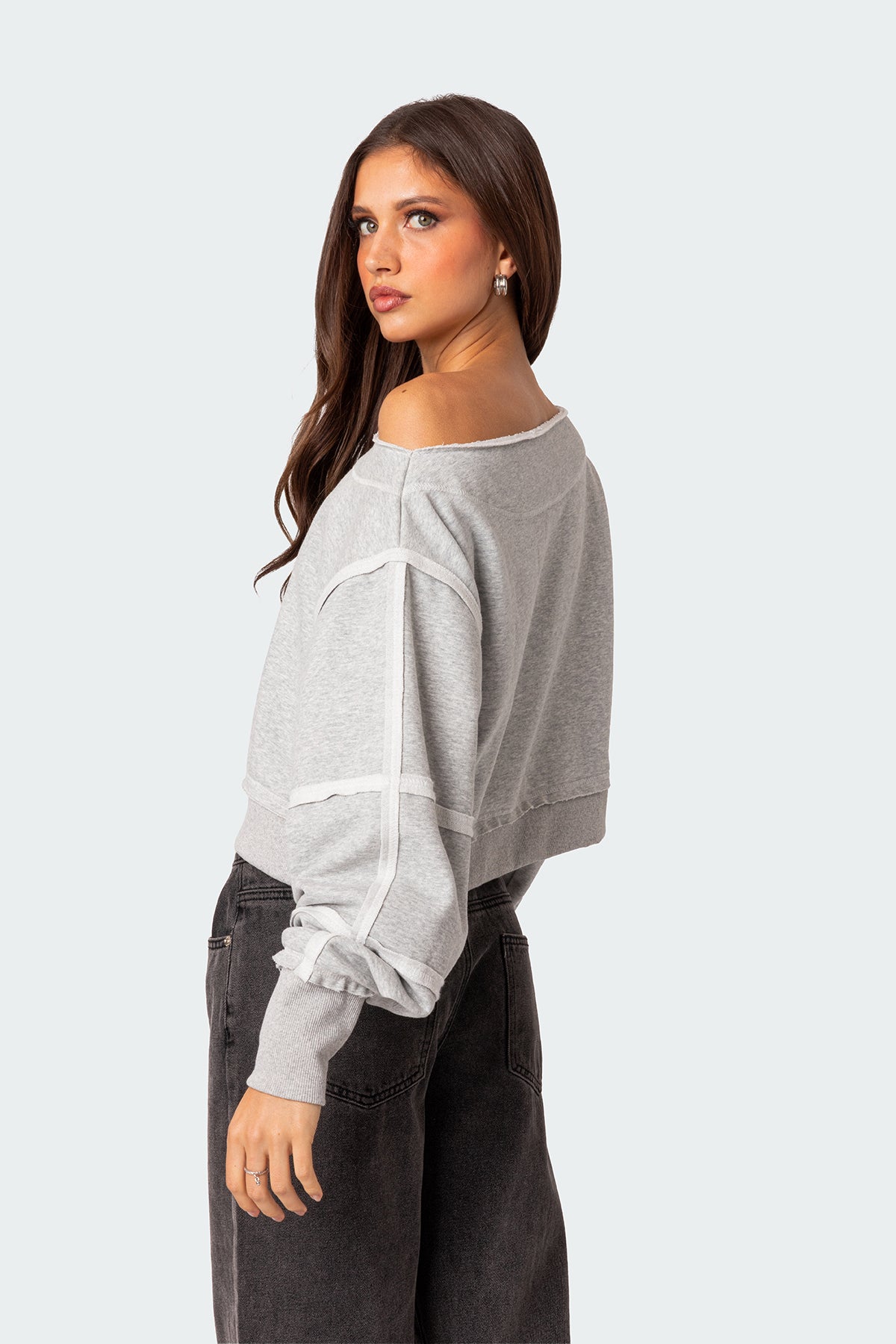 Inside Out Cropped Sweatshirt - Image 4